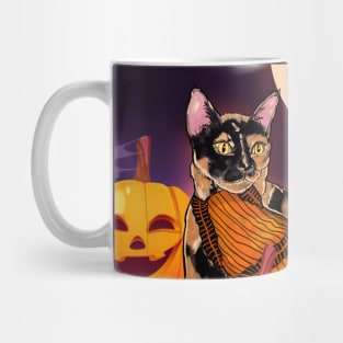 Midnight Pumpkin Cat Mug